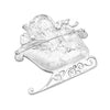 Colorful Glitter Enamel Christmas Holiday Brooch, 2" (Santa's Sleigh)