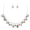 Whimsical Abalone Sea Life Charms Necklace and Earring Set