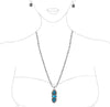 Cowgirl Glamor Western Style Turquoise Natural Howlite Stone Statement Necklace Earrings Gift Set, 24"+3" Extender