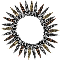 Cowgirl Chic Western Mixed Metal Feathers Stretch Bracelet, 6.75"