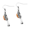 Cowgirl Chic Western Style Howlite Stone Squash Blossom Dangle Earrings, 2" (Orange)