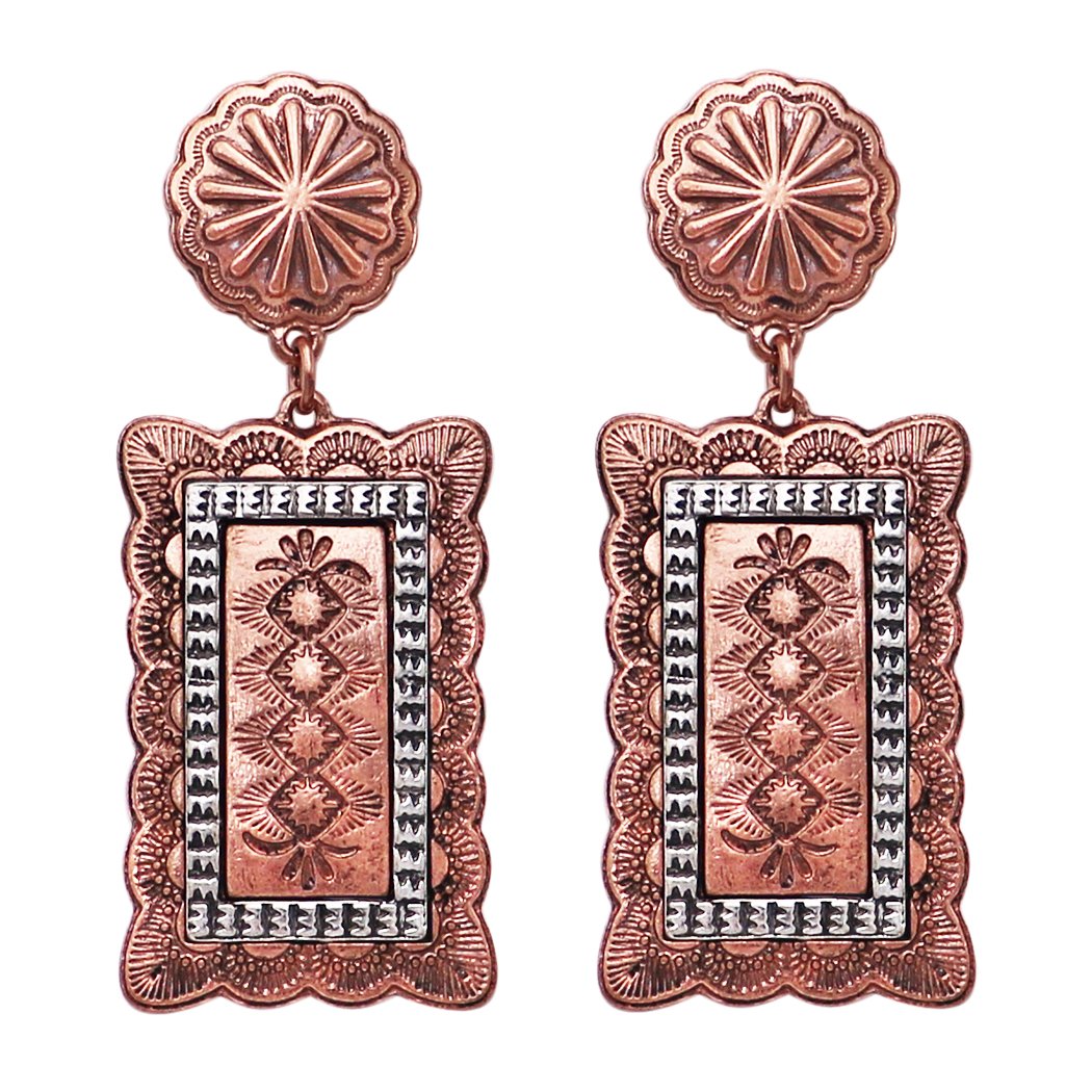 Western Rectangle Earrings Western Rectangle Earrings