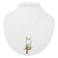 Rosemarie's Religious Gifts Women's Inspirational Changeable Christian Charms Pendant Necklace, 18"+3" Extender (Serenity Prayer)