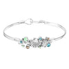 Whimsical Sea Creatures Polished Silver Tone Hook Clasp Bracelet, 7"