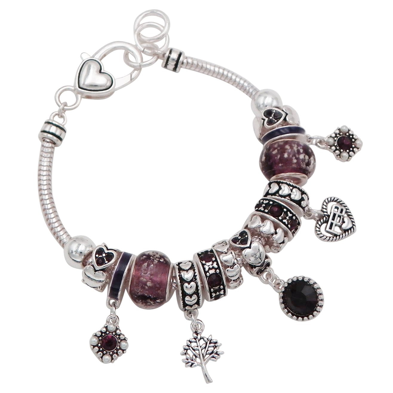 Summer Colors Pure White Bead Bracelet Pandora Inspired Murano Glass