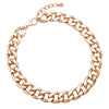 Polished Gold Tone Chunky Curb Chain Statement Necklace, 18"-20" with 2" Extension