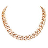 Polished Gold Tone Chunky Curb Chain Statement Necklace, 18"-20" with 2" Extension