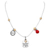 Adorable Best Teacher Charms Pendant Necklace, 18"-24"