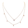 Dainty Double Strand Crystal Star Necklace