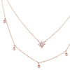 Dainty Double Strand Crystal Star Necklace