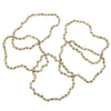 Tri Tone Beaded Stretch Bracelet Set of 5 (Rose Gold/Gold/Silver Tone)