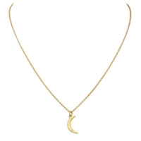 Golden Crescent Moon Petite Pendant Necklace