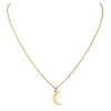 Golden Crescent Moon Petite Pendant Necklace