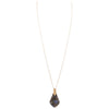 Geometric Diamond Shaped Lucite Statement Pendant Necklace (Blue/Multi)
