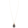 Geometric Diamond Shaped Lucite Statement Pendant Necklace (Blue/Multi)