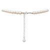 Elegant Glass Simulated Pearl Strand Necklace Earrings Set