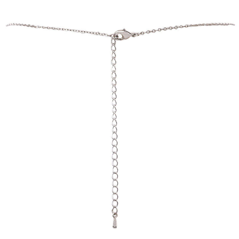 Decorative Crystal Cross Pendant Necklace (Pink)