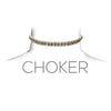 Elegant Crystal Statement Choker Necklace (Gold)