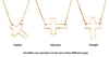 Religious Cross Necklace and Matching Earring Jewelry Gift Set (Gold tone)