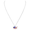 Patriotic USA Political Party American Flag Pendant Necklace, 18-20" with 2" Extender