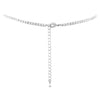 Stunning Cubic Zirconia Simple 3mm Strand Necklace and Hypoallergenic Earrings Set