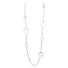 Double Link and Metal Disc with Crystal Dangles Necklace