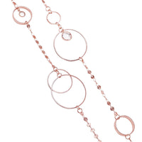 Double Link and Metal Disc with Crystal Dangles Necklace