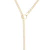 Adjustable Y Necklace with Crystal Detail (Gold)