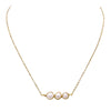 Horizontal Petite Wire Wrapped Faux Pearl Pendant Necklace,15" with 3" Extender