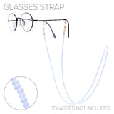 Colorful 2mm Faceted Glass Crystal Bead Reader Eyeglass Strap Face Mask Holder Necklace, 28