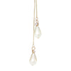 Faux Pearl Bolo Style Choker Combo Necklace with Crystal Accents