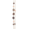 Double Chain with Glass Bead and Natural Stone Necklace, 46"+3.5" Extender