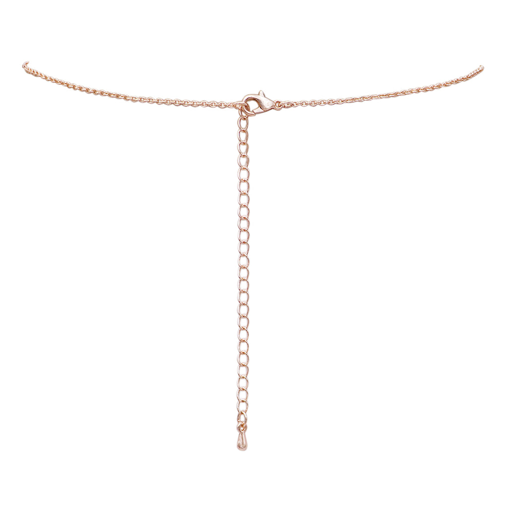Rose Gold Arrow Design Inspirational Inscription "Be Brave" Bar Pendant Necklace