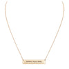 Women's Gold Tone Horizontal Inspiration Bar Pendant Necklace Believe Hope Faith