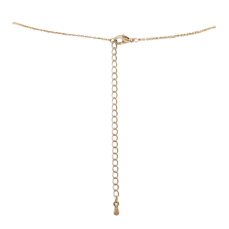 Pink Ribbon Bar Necklace "Hope" (Gold)