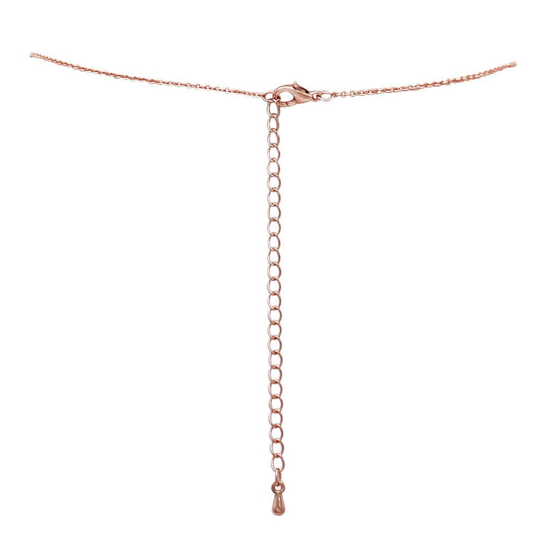 Pink Ribbon Bar Necklace "Hope" (Rose Gold)