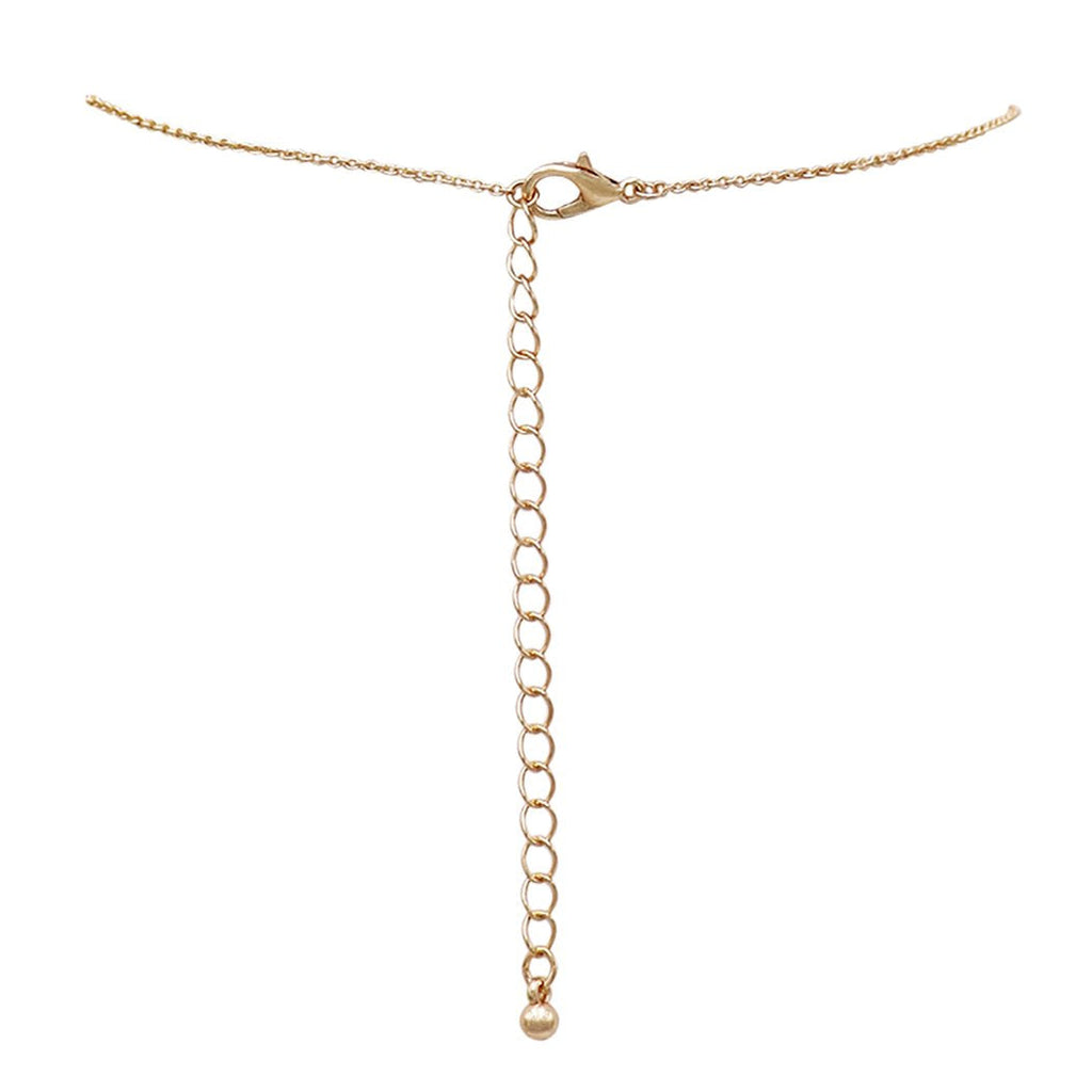 Delicate and Dainty Moroccan Style Two Tone Pendant Necklace 18" - 21"