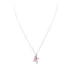 Inspirational Breast Cancer Awareness Pink Crystal Ribbon and Silver Cross Charm Necklace, 18"-20" with 3" Extender