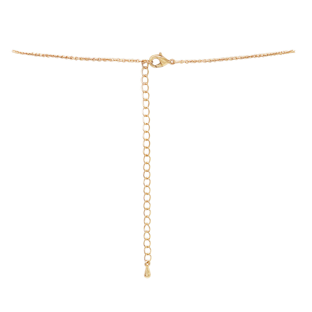 Blessed Inspirational Bar Pendant Necklace (Matte Gold Tone)