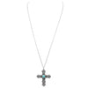 Women's Statement South Western Turquoise Christian Cross Necklace, 28"-31" with 3" Extension
