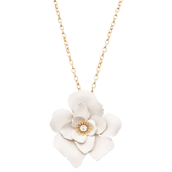 Designer Fashion Artificial White Daisy Flower Locket Pendant
