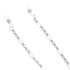Designer Fashion Paperclip Link Eyeglass Chain Strap Holder, 30" (Silver Tone)