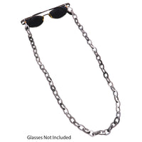 Lucite Fashion Link Chain Reader Eyeglass Strap, 28" (Greys)