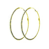 Hypo-allergenic Crystal Hoop Earrings (Gold, 55)