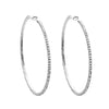 Hypo-allergenic Large Hoop Earrings 73mm (Silver Tone)