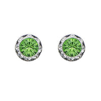 Stunning And Colorful Hypoallergenic Post Back Stud Birthstone Earrings Made With Swarovski Crystals Birthday Gift Set, 8mm (August)