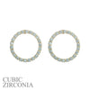 Premium Hypoallergenic Cubic Zirconia Little Hoop Earrings (Gold Tone)