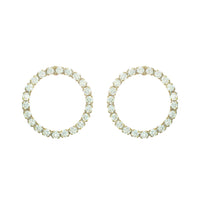 Premium Hypoallergenic Cubic Zirconia Little Hoop Earrings (Gold Tone)