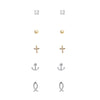 Women's 5 pairs Trendy Small Stud Religious Earring Set