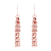 Fancy Chain Fringe Drop Earrings (Rose Gold Color)